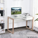 Scrivania da Ufficio 120x60x75 cm in Legno e Vetro 