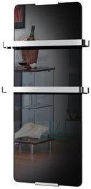 Scaldasalviette da Bagno in Vetro Temperato 100x46cm 600W CheminArte Nero