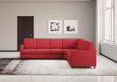 Divano Angolare 6 Posti 281x241x85 cm Karay in Tessuto Rosso
