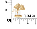Portacandele Leaf 17x10,2x18,2 cm in Ferro Oro