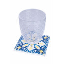 Set 4 Sottobicchieri 10x10x0,5 cm  in Ceramica VdE Tivoli 1996 Naxos