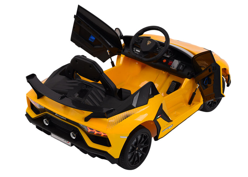 Macchina Elettrica per Bambini 12V con Licenza Lamborghini Aventador SVJ Small Giallo