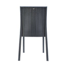 Set 2 Sedie da Giardino in Stile Rattan Grigio scuro