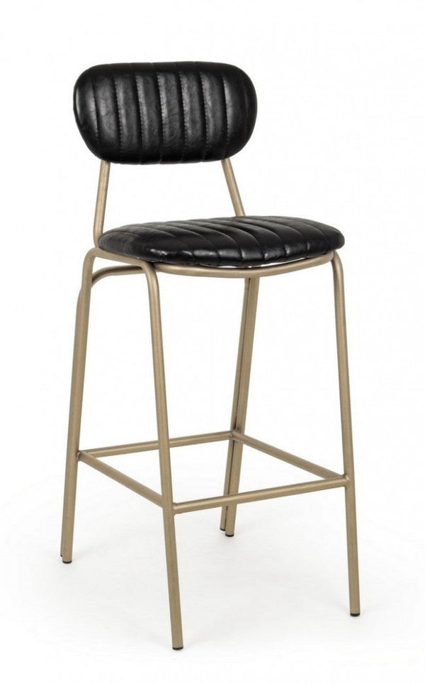 sconto Sgabello Bar Addy Nero Imbottito in Similpelle