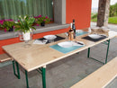 Set Birreria da Giardino Pieghevole in Legno e Acciaio