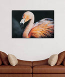 Stampa su Tela con Applicazioni Flamingo 120x3,8x80 cm in Legno e canvas