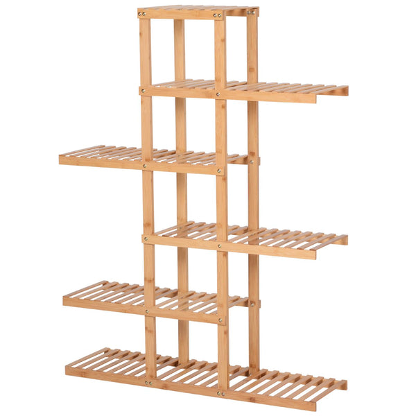 Libreria Scaffale 6 Ripiani 98x28x132 cm in Bambù Naturale acquista