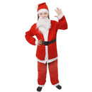 Completo rosso di babbo natale taglia unica 5 pezzi in poliestere