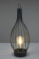 Lampada da Tavolo da Esterno a LED SMD in Metallo Nero Opaco