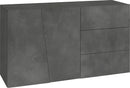 Credenza 2 Ante + 3 Cassetti 140x43x86 cm Vega Ardesia