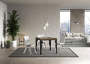 Tavolo Allungabile 90-246x90x77 cm Paxon Tortora Telaio Antracite 