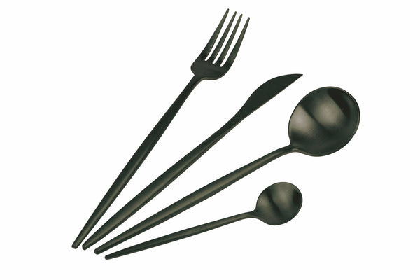 Servizio Set di Posate 24 Pezzi in Acciaio Finitura Nero Opaco Villa d'Este Home Tivoli Preciosa acquista