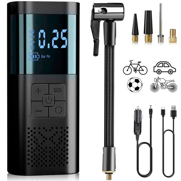 Mini Compressore Wireless Gonfiatore a Batteria per Auto e Bici Moto sconto