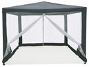 Gazebo da Giardino in Metallo 3x3m con Zanzariera Soriani Dakar Grigio