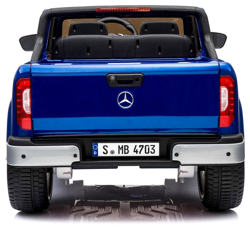Macchina Elettrica per Bambini 2 Posti 12V Mp4 con Licenza Mercedes Classe X Pick-up Blu
