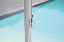 Ombrellone da Giardino 3x3 m Palo Ø48 mm in Alluminio Telo Bianco
