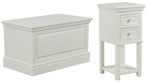 Set Comodino 2 Cassetti e Baule in Legno Nantes acquista