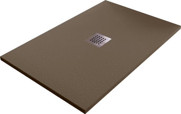 acquista Piatto Doccia in Pietra Bonussi Ardesia Stone Central Marrone Varie Misure