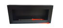 Camino a Bioetanolo da Parete 90x12x40 cm in Acciaio Inox Nero Seconda Scelta