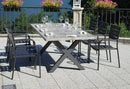 Tavolo Rettangolare da Giardino 200x100 in Alluminio Vorghini Fucecchio Grigio