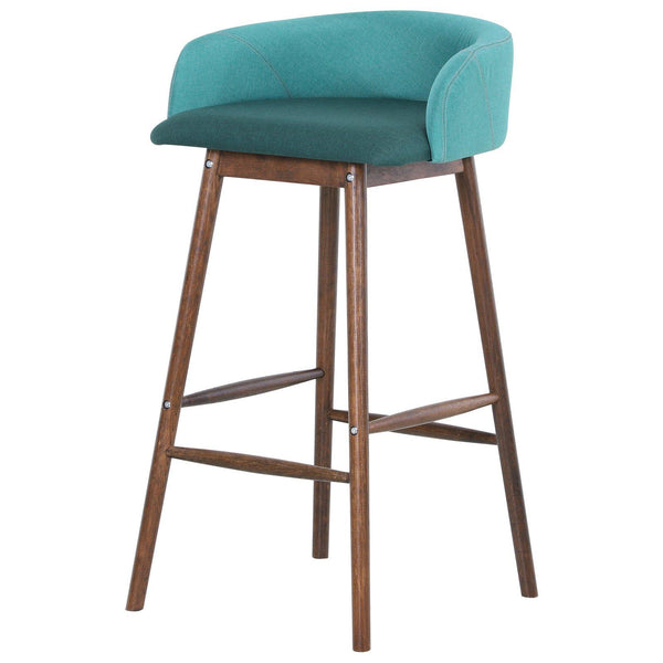 online Sgabello con Schienale in Legno e Tessuto 57,5x54x95 cm Oslo Verde