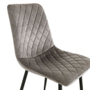 Set 4 Sedie 44x50x88 cm in Velluto Grigio