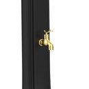 Doccia Solare da Giardino 40L Miscelatore e Lavapiedi Sined Sole XXL Nera/oro