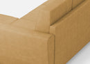 Divano 2 Posti con Pouf 172x145x85 cm Yasel in Tessuto Ocra