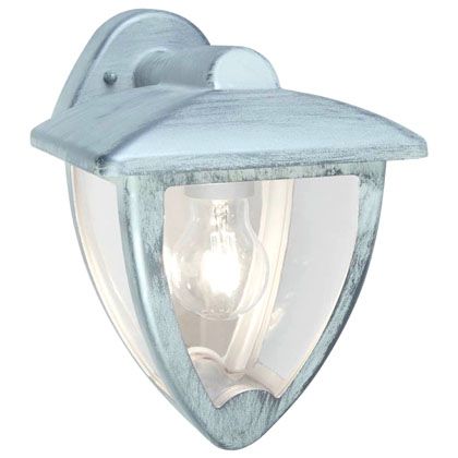 Lampada Applique Rivolta in Basso Colore Bianco e Argento per Esterno Linea Stelt Sovil