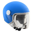 Casco Demi-Jet per Bambini Visiera Lunga CGM Magic Mono 205A Azzurro Opaco Varie Misure