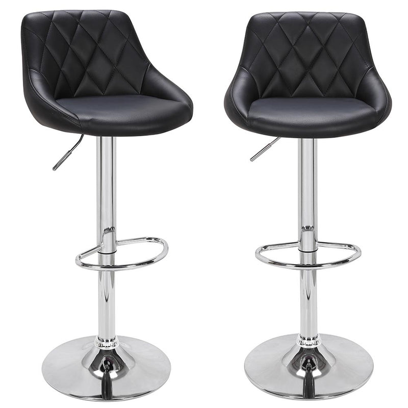 Set 4 Sgabelli Da Bar Girevoli In Ecopelle Bianca - Regolabili Con Schienale E Poggiapiedi - Design Moderno Per Cucina E Isola - 3