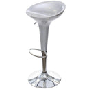 Sgabello Cucina Regolabile in Acciaio e ABS Seduta Girevole Grigio Casa Bar