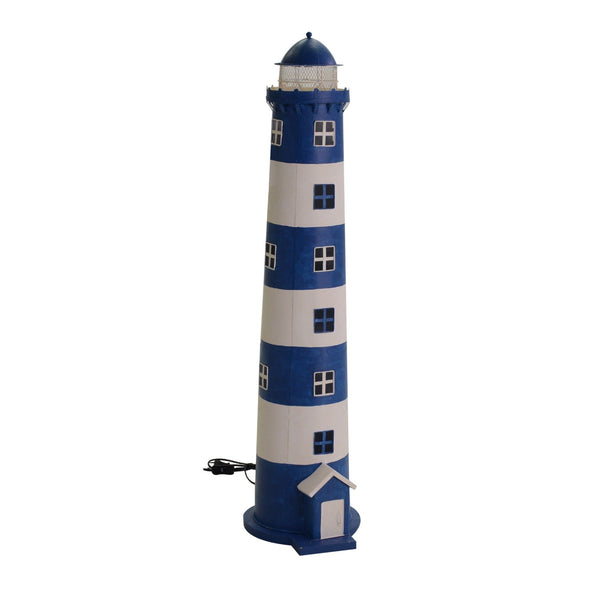 Lampada da Tavolo in Metallo ø34H121cm Faro Bianca e Blu acquista