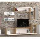 Parete attrezzata Kale rovere e bianco da 200 cm 