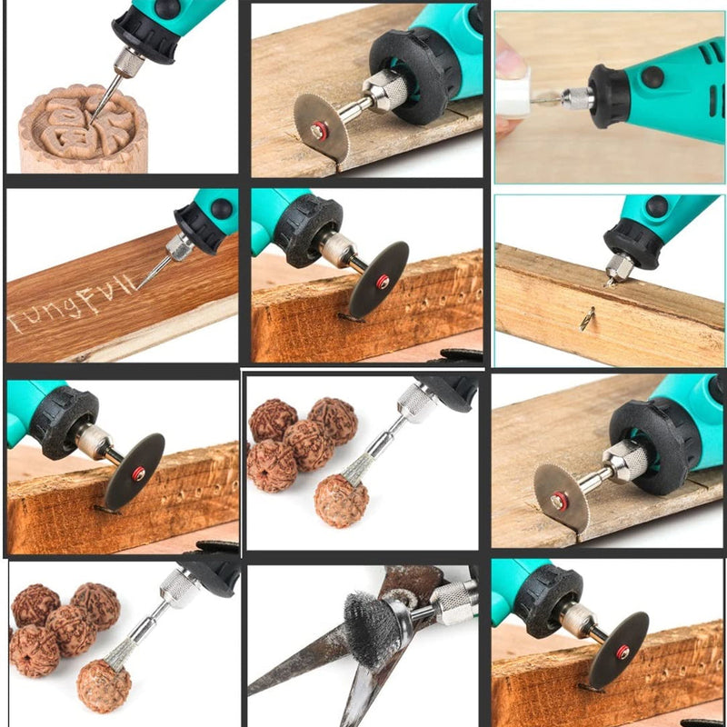 Mini Smerigliatrice Elettrica 130W Fresa Drill in Valigetta Strumento Rotativo 