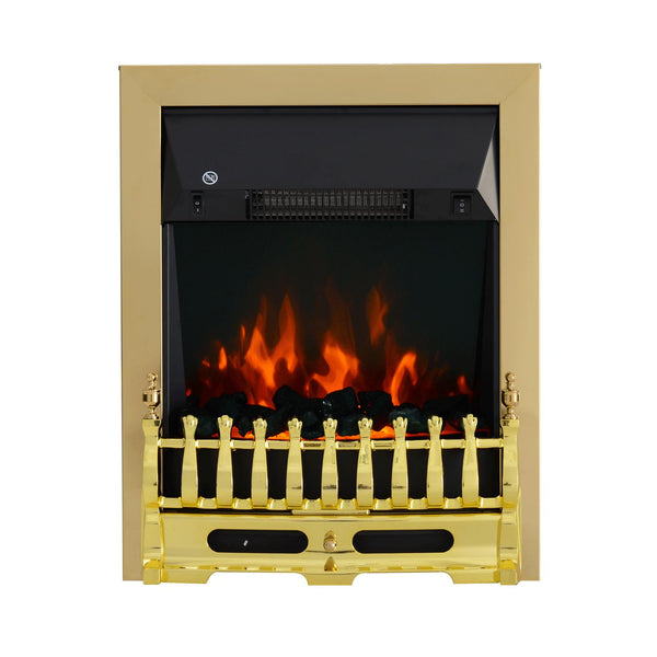 Camino Elettrico da Incasso o Terra 48x19x59 cm 2000W Oro acquista