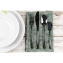 Servizio Set di Posate 24 Pezzi in Acciaio Nero Lucido Villa d'Este Home Tivoli Drop