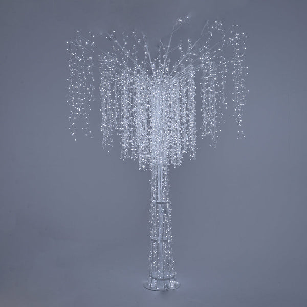 Albero di Natale Luminoso con 2272 Led Bianco H300cm Cristallo online