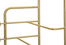 Porta Asciugamani da Terra Trip 40x30x112 cm in Metallo e Marmo Artificiale Oro e Bianco      