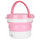 Mini Lavatrice Portatile Pieghevole da Campeggio 25x31 cm Rosa