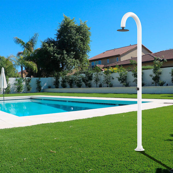 online Doccia da Giardino ad Acqua Fredda in Alluminio con Timer Sined Luna Bianco