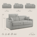 Divano Letto 3 Posti 211x100x98 cm in Tessuto Beige