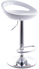 Sgabello con Alzata a Gas e Seduta Girevole in Abs Vandi Bianco