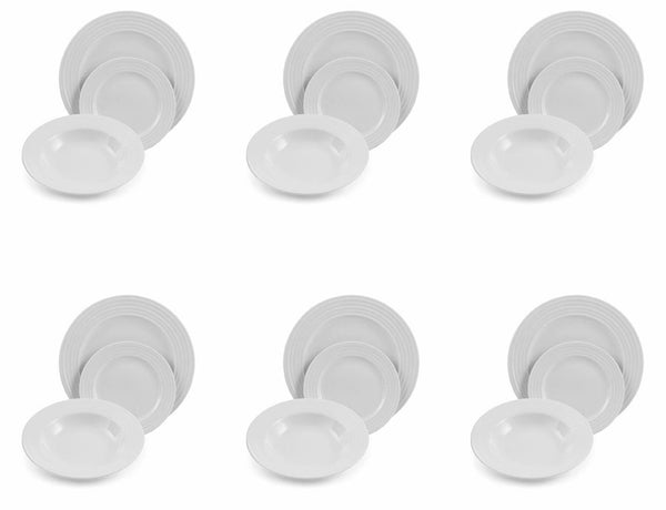 acquista Servizio Piatti 18 Pezzi in Porcellana Villa d'Este New Raya