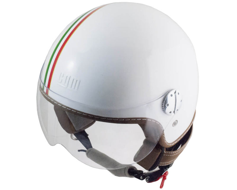 Casco Jet per Scooter Visiera Sagomata CGM Italia 109I Bianco Varie Misure