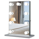Specchio da Tavolo per Trucco con 9 Luci LED 70x50x3 cm 