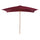 Ombrellone da Giardino 2x3 m Palo Ø38 mm in Legno e Poliestere Bordeaux