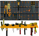 Mensola Portautensili con Pannelli Modulari per Attrezzi con 50 Ganci in Plastica