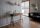 Consolle Allungabile 90-290x40x77 cm in Nobilitato Marrone