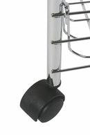 Carrello da Cucina 4 Ripiani 41x26,5x75 cm in Metallo Cromato